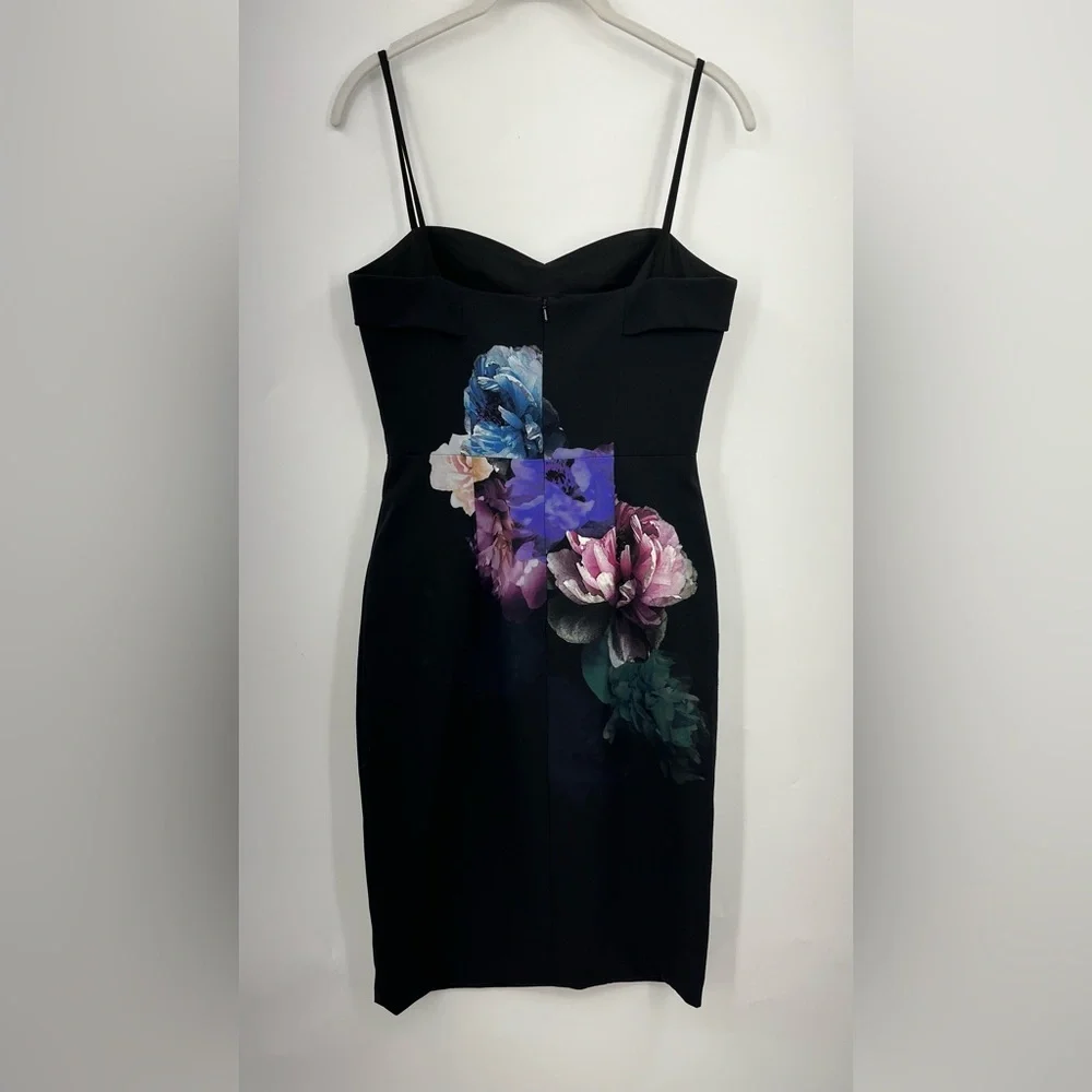 Black Halo 0 Clover Floral Black Sheath Dress 0231 Amoretti floral midi